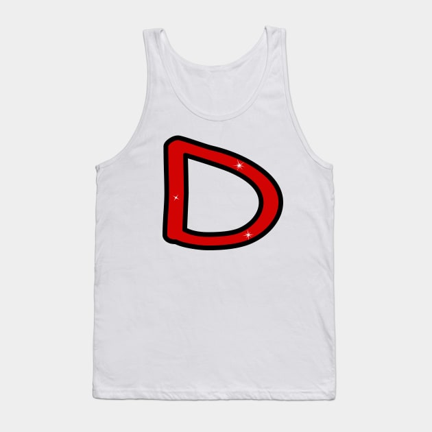 Letter D. Name with letter D. Personalized gift. Abbreviation. Abbreviation. Lettering Tank Top by grafinya